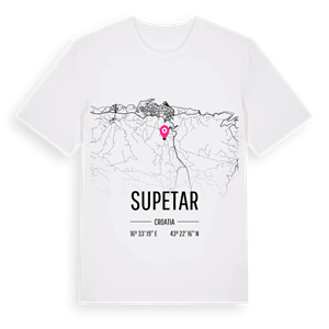 Supetar karta t-shirt – ekologisk bomull t-shirt från Pinshirt