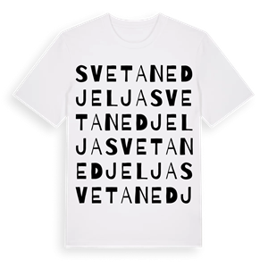 Sveta Nedjelja ordlek t-shirt – ekologisk bomull t-shirt från Pinshirt