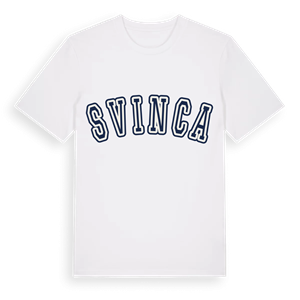 Svinca college t-shirt – ekologisk bomull t-shirt från Pinshirt