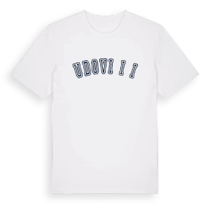 Udovičići college t-shirt – ekologisk bomull t-shirt från Pinshirt