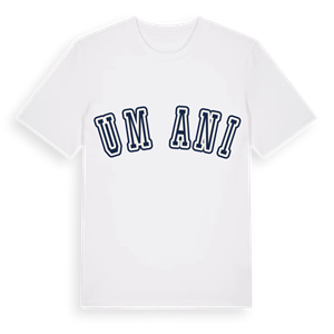 Umčani college t-shirt – ekologisk bomull t-shirt från Pinshirt