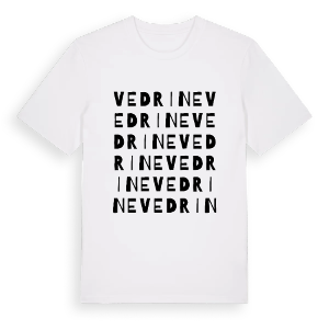 Vedrine ordlek t-shirt – ekologisk bomull t-shirt från Pinshirt
