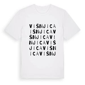 Višnjica ordlek t-shirt – ekologisk bomull t-shirt från Pinshirt