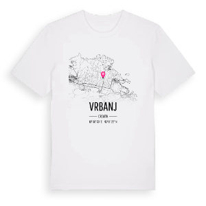 Vrbanj karta t-shirt – ekologisk bomull t-shirt från Pinshirt