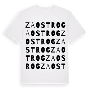 Zaostrog ordlek t-shirt – ekologisk bomull t-shirt från Pinshirt