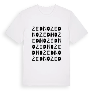 Žedno ordlek t-shirt – ekologisk bomull t-shirt från Pinshirt