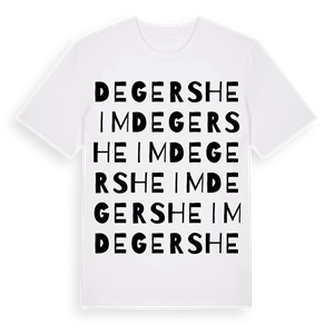 Degersheim ordlek t-shirt – ekologisk bomull t-shirt från Pinshirt