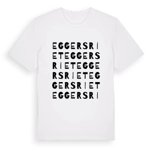 Eggersriet ordlek t-shirt – ekologisk bomull t-shirt från Pinshirt