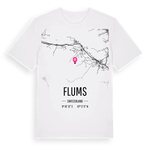 Flums karta t-shirt – ekologisk bomull t-shirt från Pinshirt