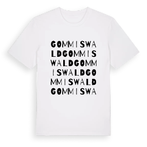 Gommiswald ordlek t-shirt – ekologisk bomull t-shirt från Pinshirt