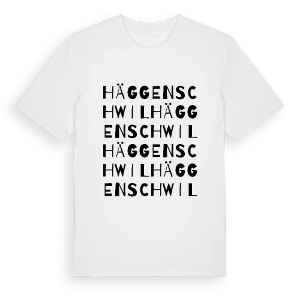 Häggenschwil ordlek t-shirt – ekologisk bomull t-shirt från Pinshirt