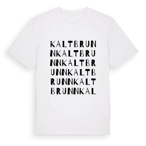Kaltbrunn ordlek t-shirt – ekologisk bomull t-shirt från Pinshirt