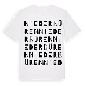 Niederbüren ordlek t-shirt – ekologisk bomull t-shirt från Pinshirt