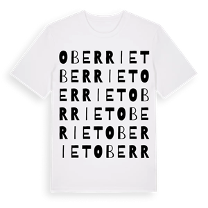 Oberriet ordlek t-shirt – ekologisk bomull t-shirt från Pinshirt