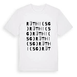 Rüthi (SG) ordlek t-shirt – ekologisk bomull t-shirt från Pinshirt