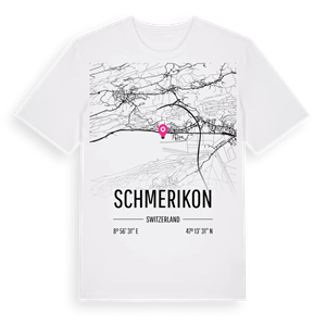 Schmerikon karta t-shirt – ekologisk bomull t-shirt från Pinshirt