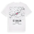 St. Gallen karta t-shirt