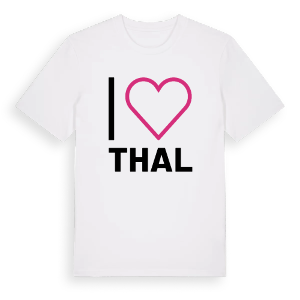 Jag älskar Thal t-shirt stort tryck – ekologisk bomull t-shirt från Pinshirt