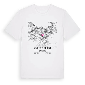 Wahlkreis Rheintal karta t-shirt – ekologisk bomull t-shirt från Pinshirt