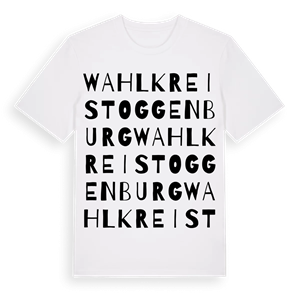 Wahlkreis Toggenburg ordlek t-shirt – ekologisk bomull t-shirt från Pinshirt