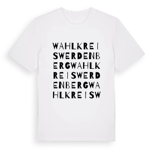 Wahlkreis Werdenberg ordlek t-shirt – ekologisk bomull t-shirt från Pinshirt
