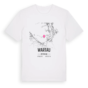 Wartau karta t-shirt – ekologisk bomull t-shirt från Pinshirt