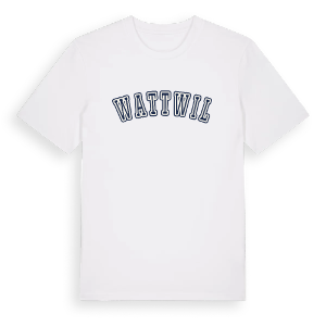 Wattwil college t-shirt – ekologisk bomull t-shirt från Pinshirt