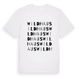 Wildhaus ordlek t-shirt – ekologisk bomull t-shirt från Pinshirt