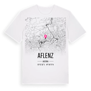 Aflenz karta t-shirt – ekologisk bomull t-shirt från Pinshirt