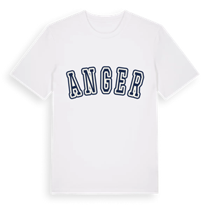 Anger college t-shirt – ekologisk bomull t-shirt från Pinshirt