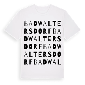 Bad Waltersdorf ordlek t-shirt – ekologisk bomull t-shirt från Pinshirt