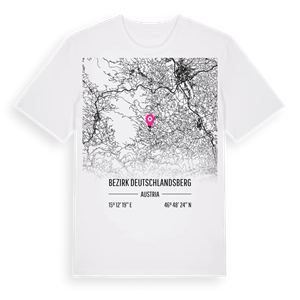Bezirk Deutschlandsberg karta t-shirt – ekologisk bomull t-shirt från Pinshirt