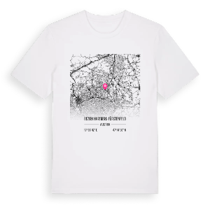 Bezirk Hartberg-Fürstenfeld karta t-shirt – ekologisk bomull t-shirt från Pinshirt