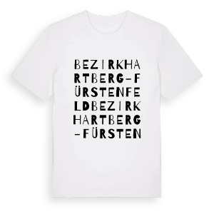 Bezirk Hartberg-Fürstenfeld ordlek t-shirt – ekologisk bomull t-shirt från Pinshirt