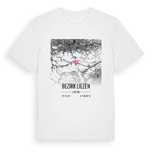 Bezirk Liezen karta t-shirt – ekologisk bomull t-shirt från Pinshirt