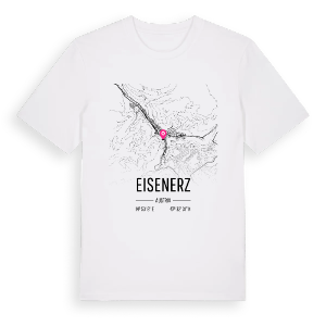 Eisenerz karta t-shirt – ekologisk bomull t-shirt från Pinshirt
