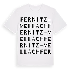 Fernitz-Mellach ordlek t-shirt – ekologisk bomull t-shirt från Pinshirt