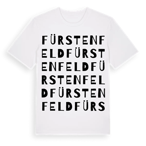 Fürstenfeld ordlek t-shirt – ekologisk bomull t-shirt från Pinshirt