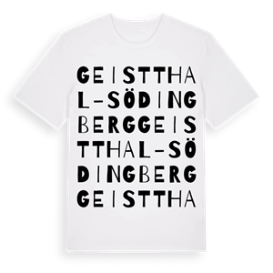 Geistthal-Södingberg ordlek t-shirt – ekologisk bomull t-shirt från Pinshirt