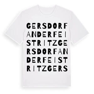Gersdorf an der Feistritz ordlek t-shirt – ekologisk bomull t-shirt från Pinshirt
