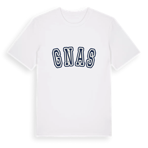 Gnas college t-shirt – ekologisk bomull t-shirt från Pinshirt