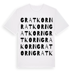 Gratkorn ordlek t-shirt – ekologisk bomull t-shirt från Pinshirt