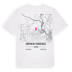 Gratwein-Straßengel karta t-shirt – ekologisk bomull t-shirt från Pinshirt