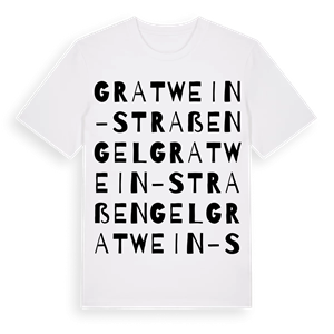 Gratwein-Straßengel ordlek t-shirt – ekologisk bomull t-shirt från Pinshirt