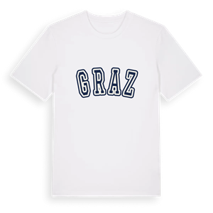 Graz college t-shirt – ekologisk bomull t-shirt från Pinshirt