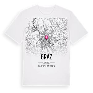 Graz karta t-shirt – ekologisk bomull t-shirt från Pinshirt