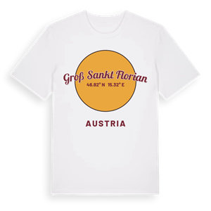Groß Sankt Florian cirkel t-shirt – ekologisk bomull t-shirt från Pinshirt