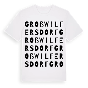 Großwilfersdorf ordlek t-shirt – ekologisk bomull t-shirt från Pinshirt