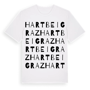 Hart bei Graz ordlek t-shirt – ekologisk bomull t-shirt från Pinshirt