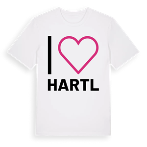 Jag älskar Hartl t-shirt stort tryck – ekologisk bomull t-shirt från Pinshirt